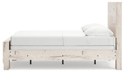 Lawroy Full Panel Bed with Mirrored Dresser in Light Natural - PKG020221