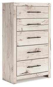 Lawroy Full Panel Headboard, Dresser, Mirror, Chest and Nightstand in Light Natural - PKG020535