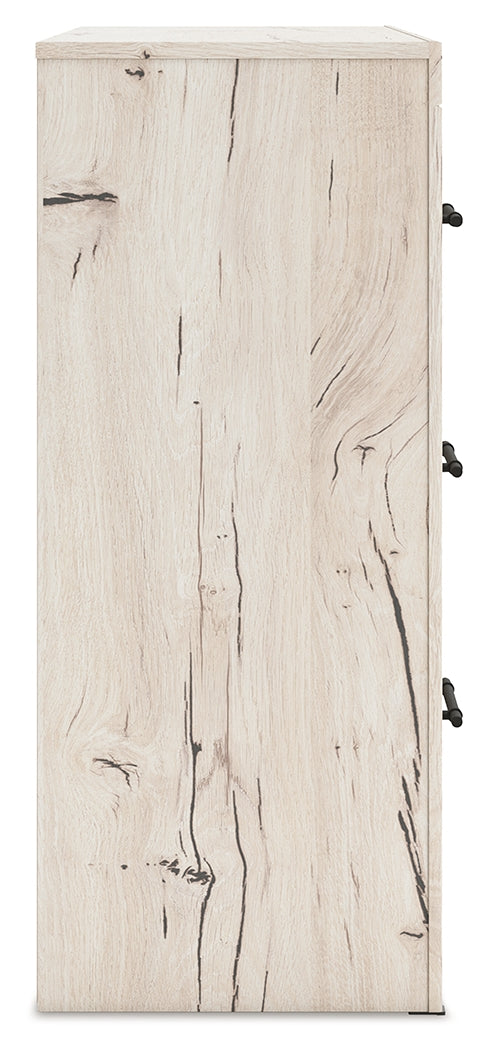 Lawroy Full Panel Headboard with Dresser and 2 Nightstands in Light Natural from Ashley - DMV Furniture