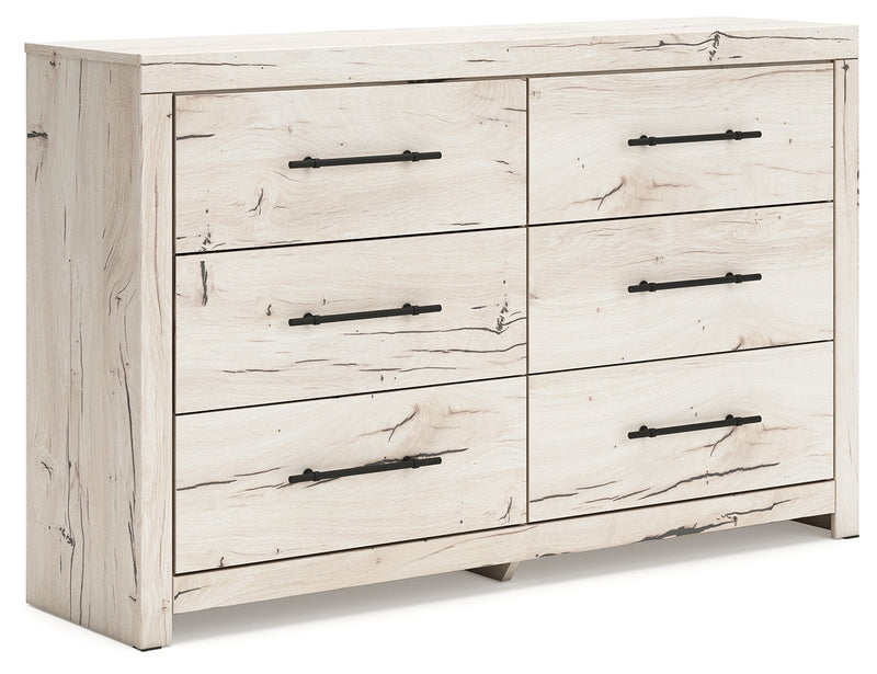Lawroy Full Panel Storage Bed with Dresser in Light Natural from Ashley - DMV Furniture