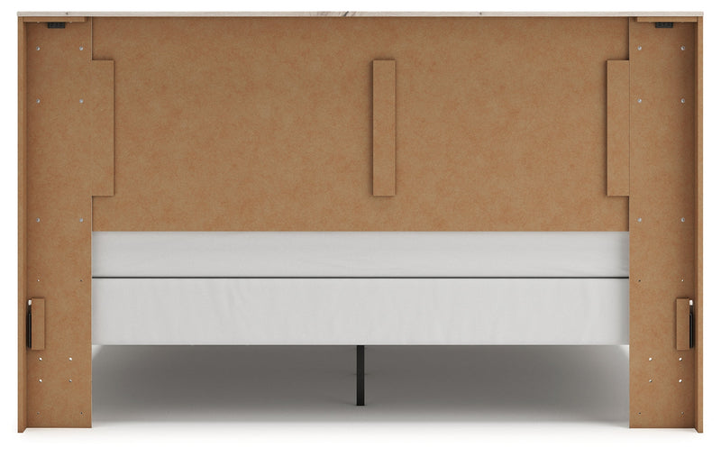 Lawroy King Panel Bed with Dresser in Light Natural from Ashley - DMV Furniture