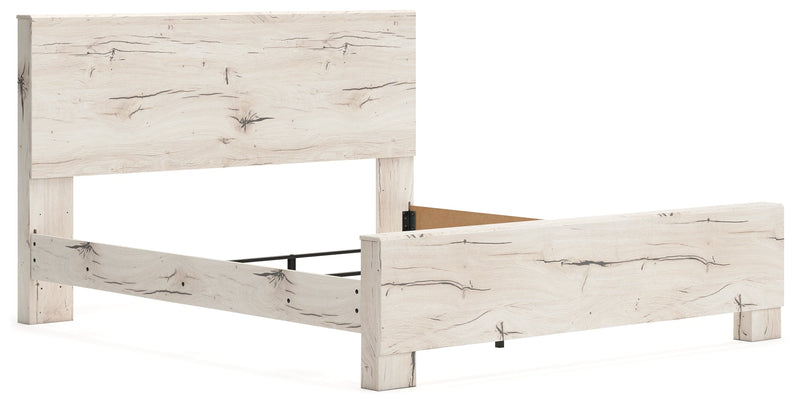 Lawroy King Panel Bed with Dresser in Light Natural from Ashley - DMV Furniture