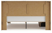 Lawroy King Panel Bed with Storage, Dresser, Mirror, Chest and Nightstand in Light Natural - PKG020190