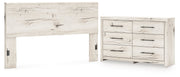 Lawroy King Panel Headboard with Dresser in Light Natural from Ashley - DMV Furniture