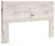 Lawroy King Panel Headboard with Mirrored Dresser and 2 Nightstands in Light Natural from Ashley - DMV Furniture