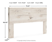Lawroy King Panel Headboard with Mirrored Dresser and Nightstand in Light Natural from Ashley - DMV Furniture