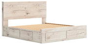 Lawroy King Panel Storage Bed, Dresser, Mirror, Chest and Nightstand in Light Natural - PKG020208