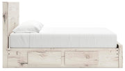 Lawroy King Panel Storage Bed, Dresser, Mirror, Chest and Nightstand in Light Natural - PKG020208