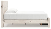 Lawroy King Panel Storage Bed with Dresser in Light Natural from Ashley - DMV Furniture