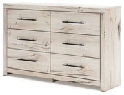 Lawroy King Panel Storage Bed with Dresser in Light Natural from Ashley - DMV Furniture