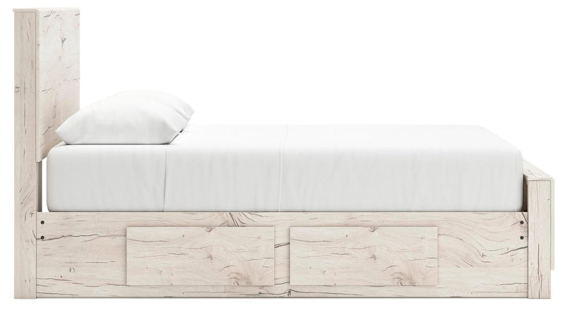 Lawroy Light Natural Full Panel Bed with Storage - B2310B42