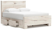 Lawroy Light Natural Full Panel Bed with Storage - B2310B43