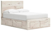 Lawroy Light Natural Full Storage Bed and Nightstand - B2310B51