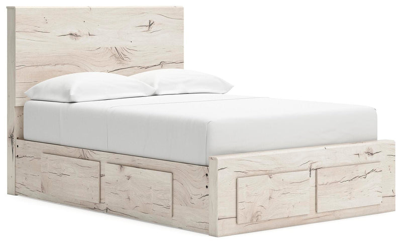 Lawroy Light Natural Full Storage Bed and Nightstand - B2310B51