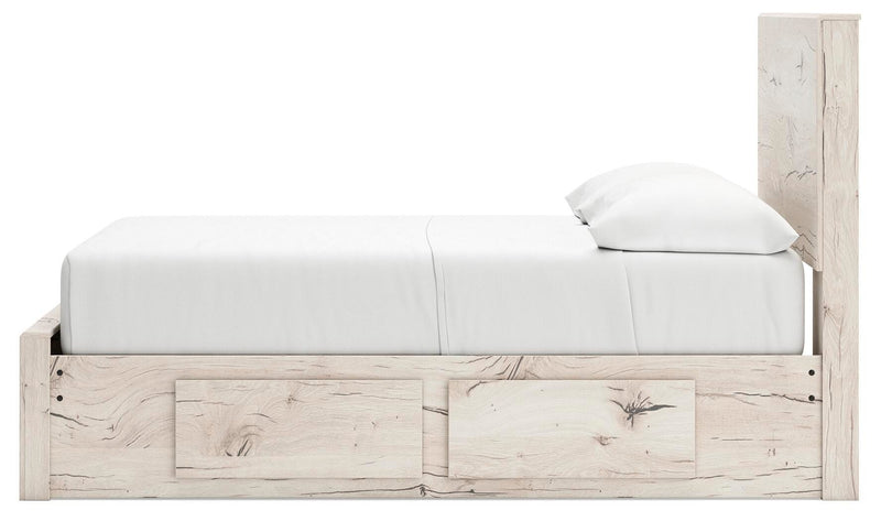 Lawroy Light Natural Full Storage Bed and Nightstand - B2310B51