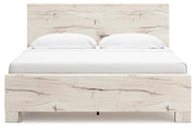 Lawroy Light Natural King Panel Bed with Storage - B2310B12