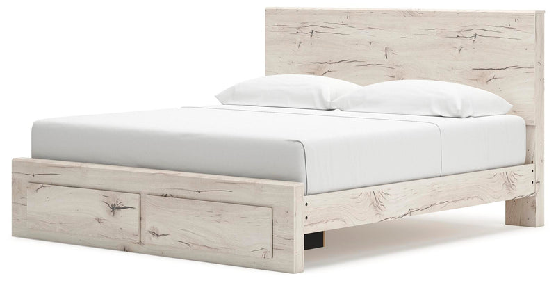 Lawroy Light Natural King Panel Storage Bed - B2310B11