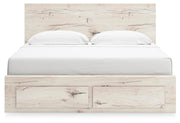Lawroy Light Natural King Storage Bed, Dresser and Nightstand - B2310B39
