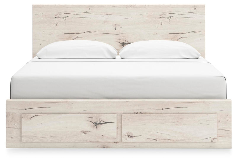 Lawroy Light Natural King Storage Bed, Dresser and Nightstand - B2310B39