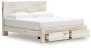 Lawroy Light Natural King Storage Bed, Dresser and Nightstand - B2310B39