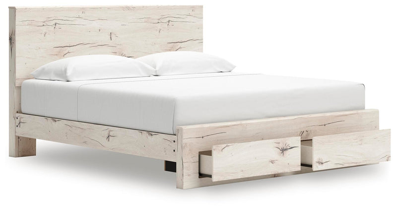 Lawroy Light Natural King Storage Bed, Dresser and Nightstand - B2310B39