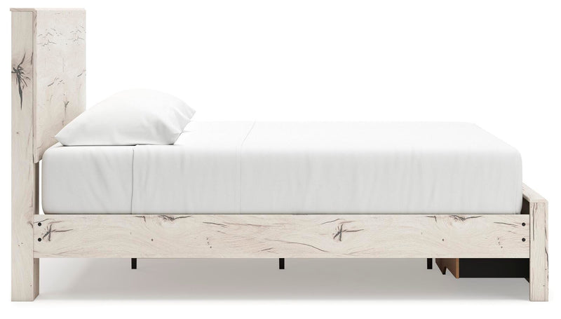 Lawroy Light Natural King Storage Bed, Dresser and Nightstand - B2310B39