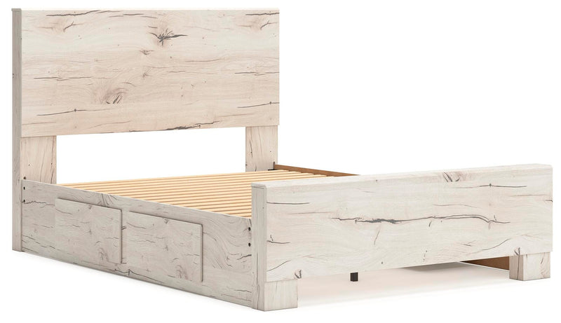 Lawroy Light Natural Queen Panel Bed with Storage - B2310B8