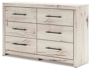 Lawroy Light Natural Queen Storage Bed, 2 Dressers, Mirror and 2 Nightstands - B2310B49