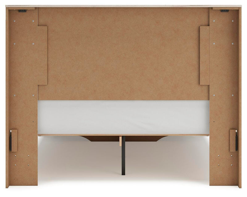 Lawroy Light Natural Queen Storage Bed, Dresser and Nightstand - B2310B38