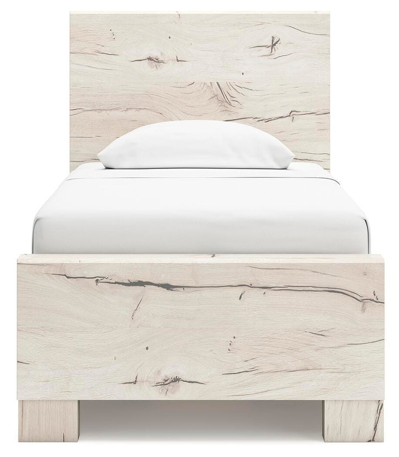 Lawroy Light Natural Twin Panel Bed with Storage and Nightstand - B2310B52