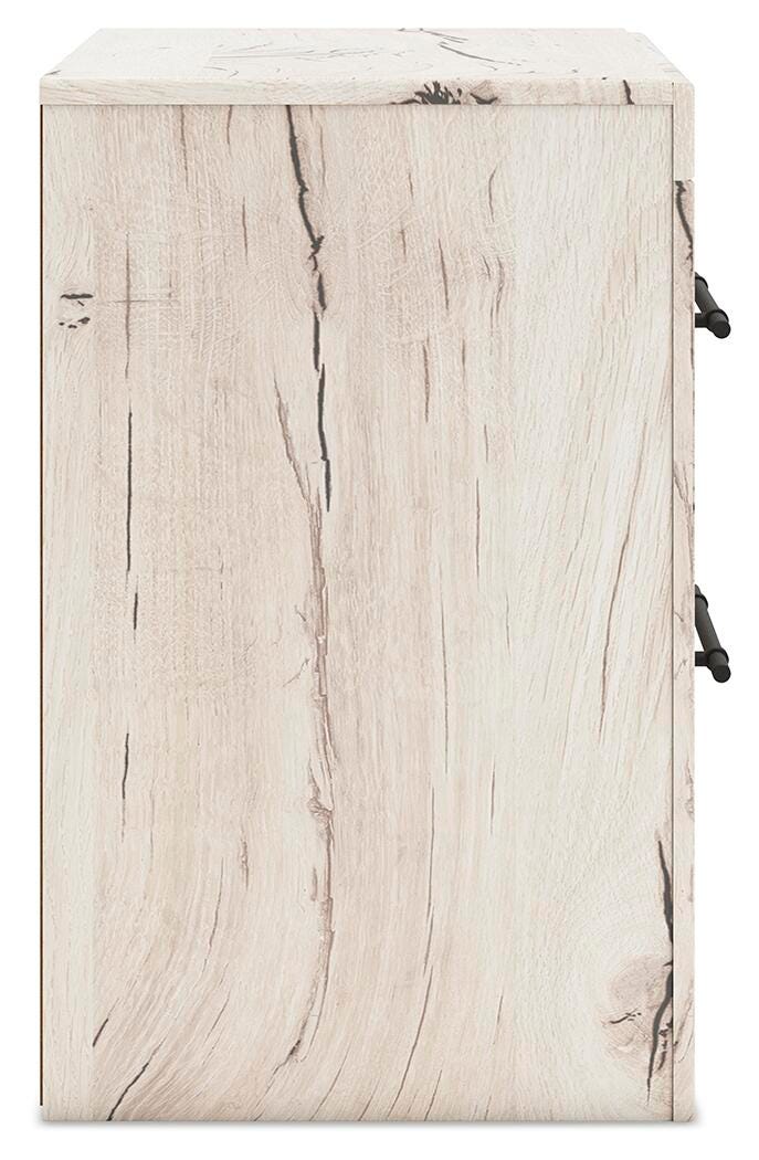 Lawroy Light Natural Twin Panel Bed with Storage and Nightstand - B2310B52