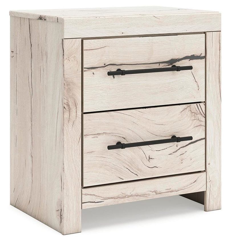 Lawroy Light Natural Twin Panel Bed with Storage and Nightstand - B2310B53