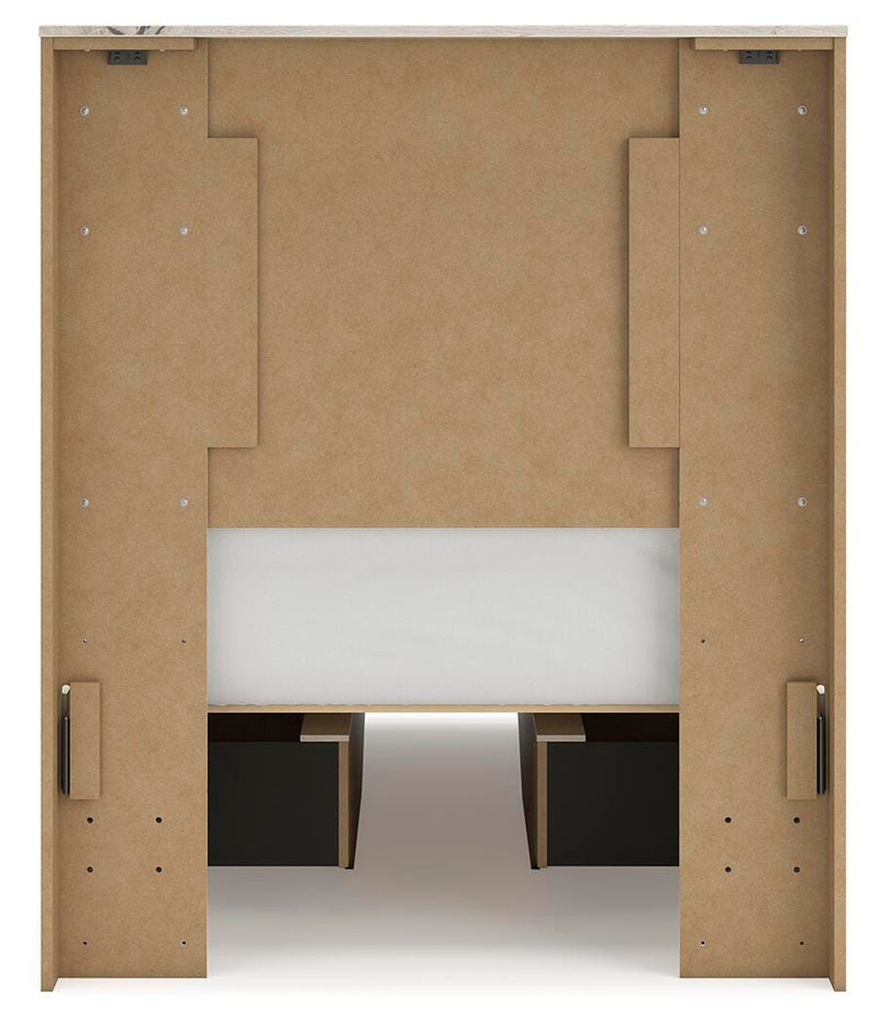 Lawroy Light Natural Twin Panel Bed with Storage - B2310B23
