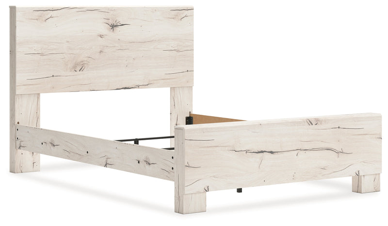 Lawroy Queen Panel Bed with Dresser in Light Natural from Ashley - DMV Furniture