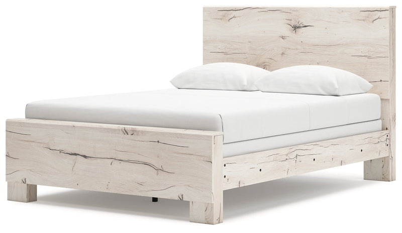 Lawroy Queen Panel Bed with Dresser in Light Natural from Ashley - DMV Furniture