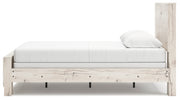 Lawroy Queen Panel Bed with Mirrored Dresser and 2 Nightstands in Light Natural from Ashley - DMV Furniture