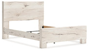 Lawroy Queen Panel Bed with Mirrored Dresser and 2 Nightstands in Light Natural from Ashley - DMV Furniture