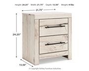 Lawroy Queen Panel Bed with Mirrored Dresser and 2 Nightstands in Light Natural from Ashley - DMV Furniture