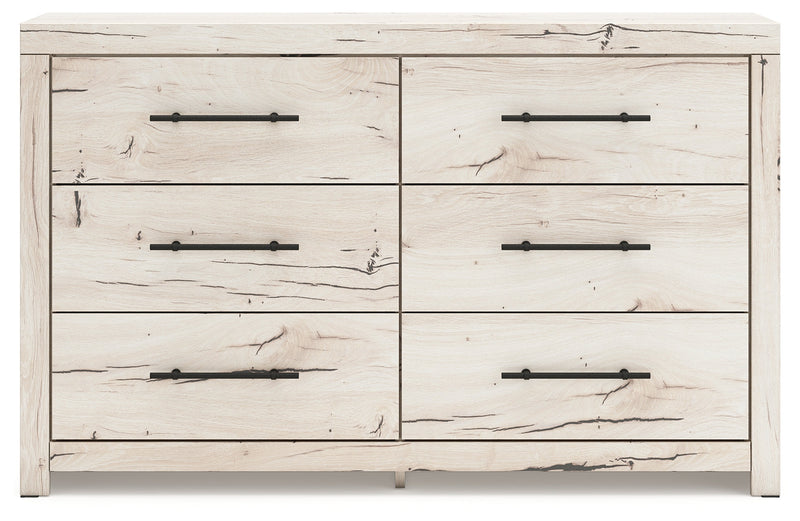 Lawroy Queen Panel Headboard with Dresser in Light Natural from Ashley - DMV Furniture