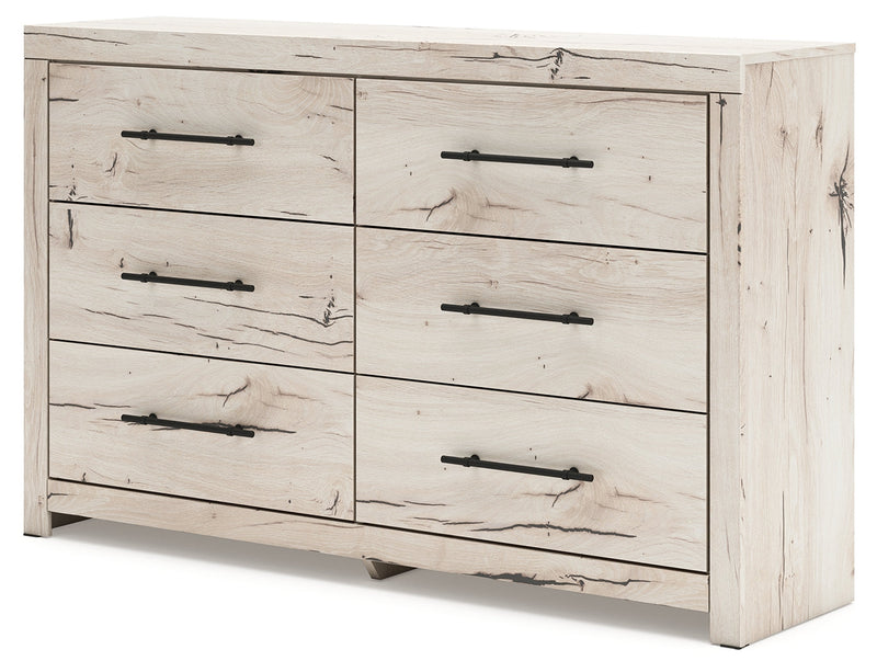 Lawroy Queen Panel Headboard with Dresser in Light Natural from Ashley - DMV Furniture