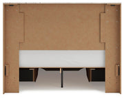 Lawroy Queen Panel Storage Bed, Dresser, Mirror, Chest and 2 Nightstands in Light Natural - PKG020160