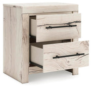 Lawroy Queen Panel Storage Bed, Dresser, Mirror, Chest and 2 Nightstands in Light Natural - PKG020160