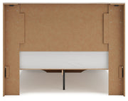 Lawroy Queen Panel Storage Bed with 2 Nightstands in Light Natural from Ashley - DMV Furniture