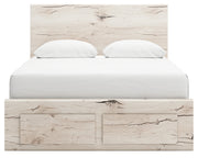 Lawroy Queen Panel Storage Bed with Dresser in Light Natural from Ashley - DMV Furniture