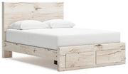 Lawroy Queen Panel Storage Bed with Dresser in Light Natural from Ashley - DMV Furniture