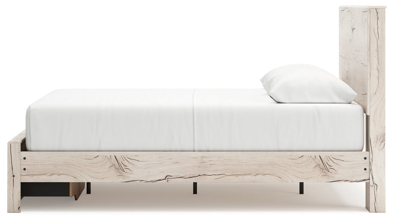 Lawroy Queen Panel Storage Bed with Dresser in Light Natural from Ashley - DMV Furniture
