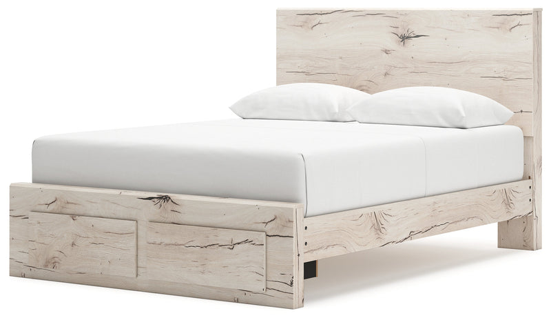 Lawroy Queen Panel Storage Bed with Dresser in Light Natural from Ashley - DMV Furniture