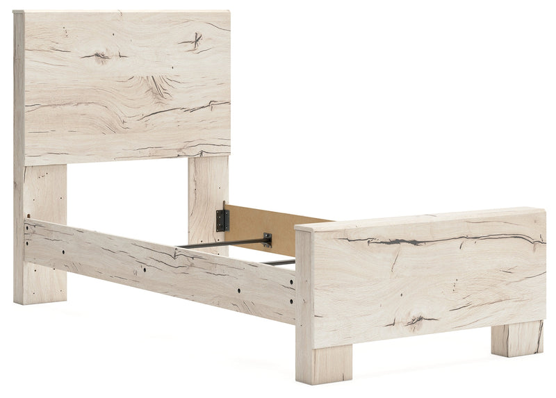 Lawroy Twin Panel Bed with Dresser and 2 Nightstands in Light Natural from Ashley - DMV Furniture