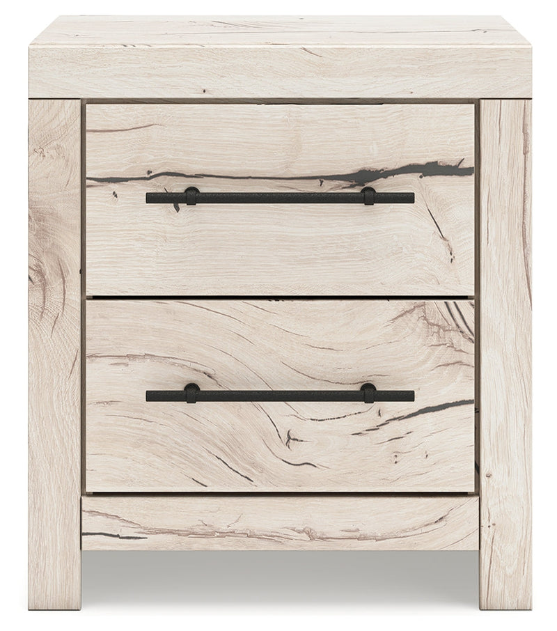 Lawroy Twin Panel Bed with Dresser and 2 Nightstands in Light Natural from Ashley - DMV Furniture