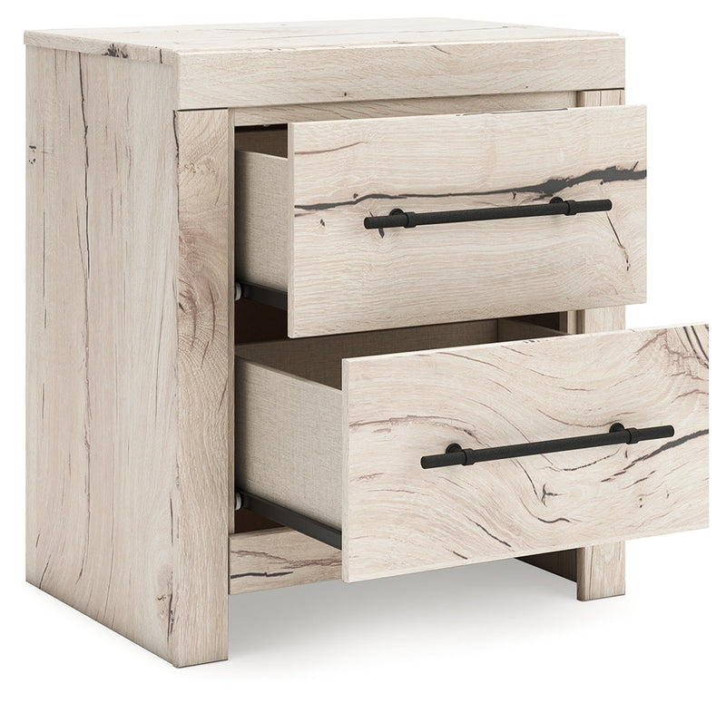 Lawroy Twin Panel Bed with Dresser and 2 Nightstands in Light Natural from Ashley - DMV Furniture